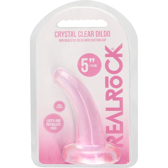 REALROCK - NON REALISTIC DILDO WITH SUCTION CUP - 4,5/ 11,5 CM - PINK image 1