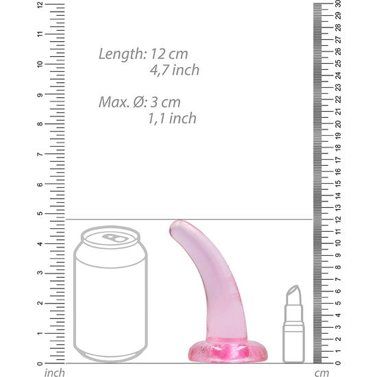 REALROCK - NON REALISTIC DILDO WITH SUCTION CUP - 4,5/ 11,5 CM - PINK image 2