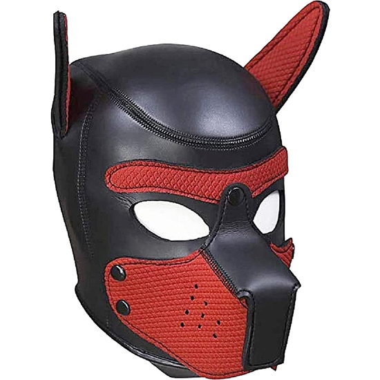 OUCH PUPPY PLAY - NEOPRENE PUPPY HOOD - RED image 3