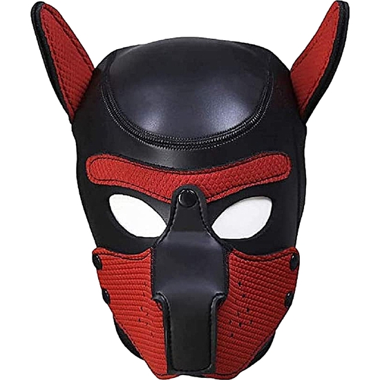 OUCH PUPPY PLAY - NEOPRENE PUPPY HOOD - RED image 5
