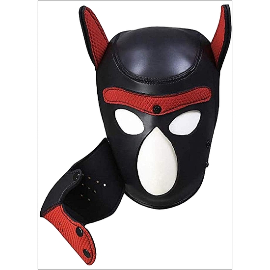OUCH PUPPY PLAY - NEOPRENE PUPPY HOOD - RED image 6