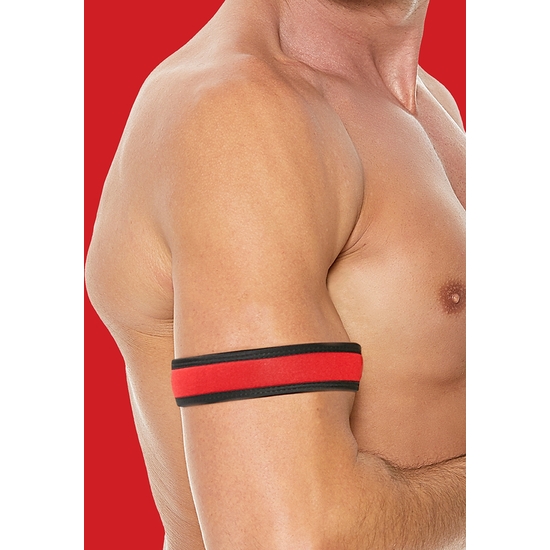 OUCH PUPPY PLAY - NEOPRENE ARMBANDS - RED image 0