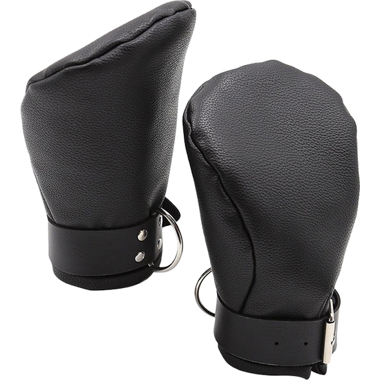 OUCH! PUPPY PLAY - NEOPRENE LINED FIST MITTS - BLACK image 0