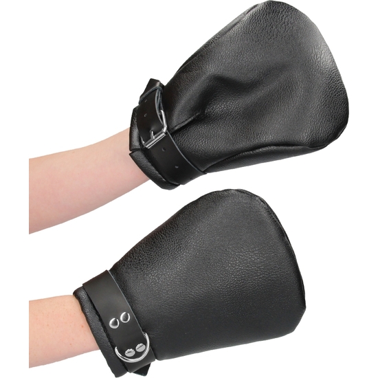 OUCH! PUPPY PLAY - NEOPRENE LINED FIST MITTS - BLACK image 7