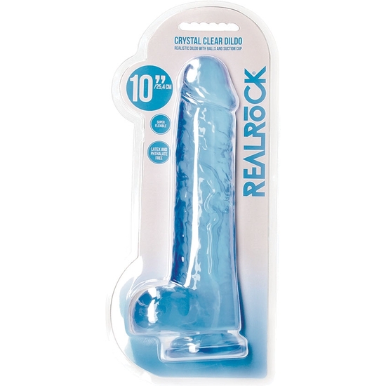 REALROCK - REALISTIC DILDO WITH BALLS - 10 - BLUE image 1