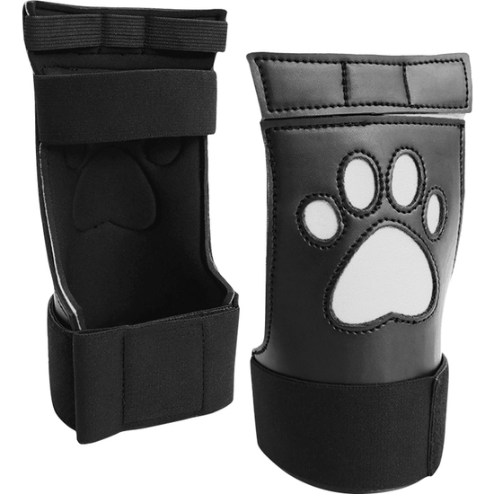 OUCH! PUPPY PLAY - NEOPRENE PUPPY PAW GLOVES - BLACK image 0