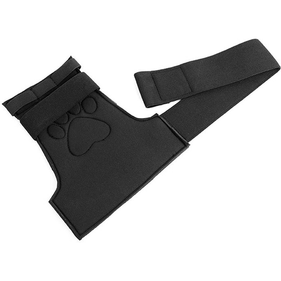OUCH! PUPPY PLAY - NEOPRENE PUPPY PAW GLOVES - BLACK image 3