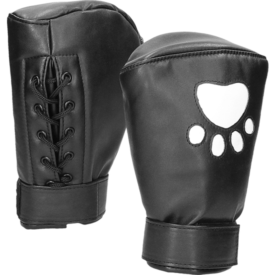 OUCH! PUPPY PLAY - NEOPRENE MITTS BOXING GLOVES - BLACK image 0