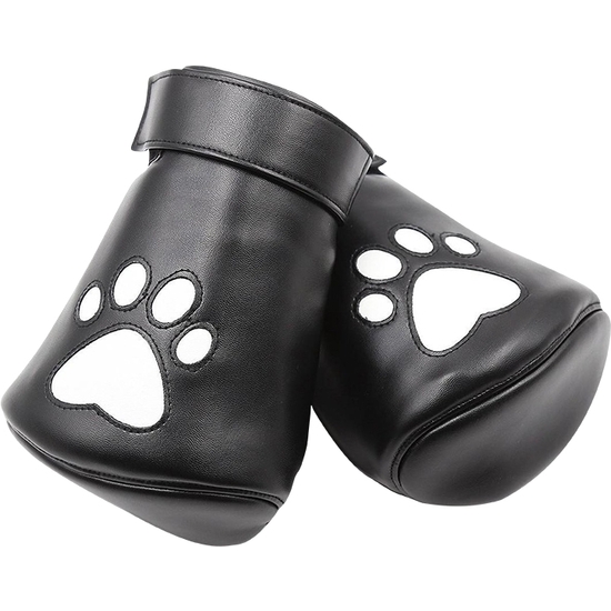 OUCH! PUPPY PLAY - NEOPRENE MITTS BOXING GLOVES - BLACK image 3