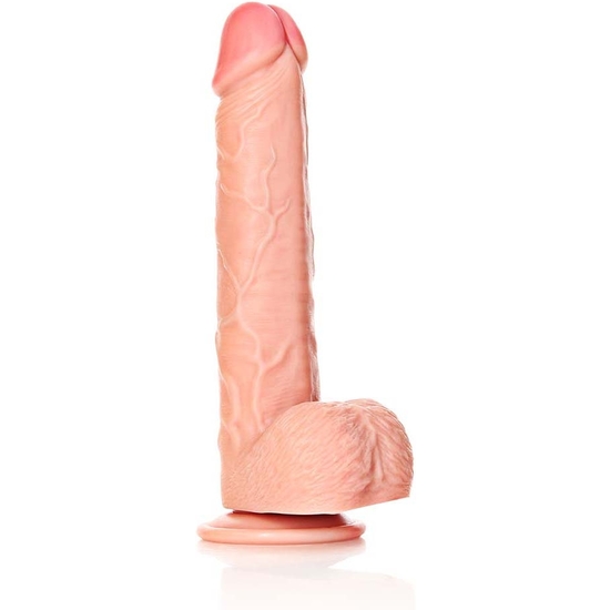 REALROCK - STRAIGHT REALISTIC DILDO BALLS SUCTION CUP - 10/ 25,5 CM image 0