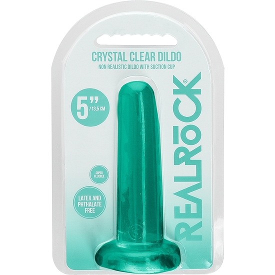 REALROCK - NON REALISTIC DILDO WITH SUCTION CUP - 5,3/ 13,5 CM - TURQUOISE image 1