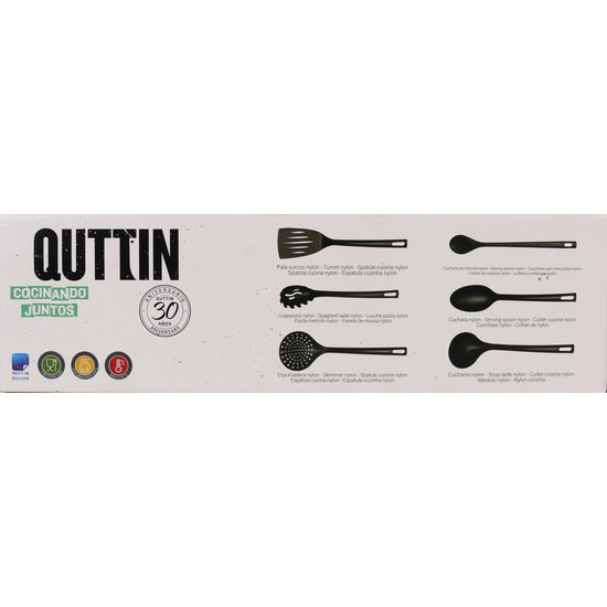 SET 6 UTENSILIOS NYLON QUTTIN NEGRO image 3