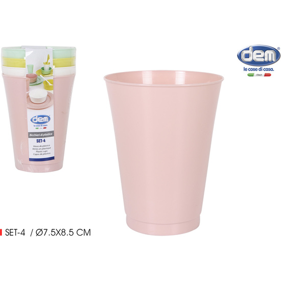 SET4 VASOS PP PASTEL DEM image 0