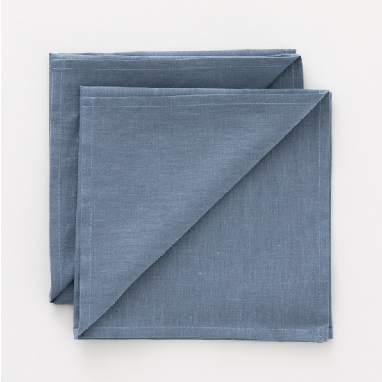 PACK 2 UNIDADES SERVILLETAS LINO 100% DENIM BLUE image 0