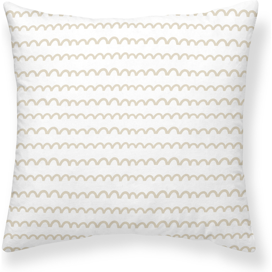 FUNDA DE ALMOHADA 100% ALGODÓN MODELO VITORIA BEIG DE 80X80 CM image 0