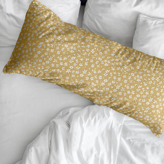 FUNDA DE ALMOHADA 100% ALGODÓN MODELO PROVENZA MOSTAZA DE 90 CM image 1