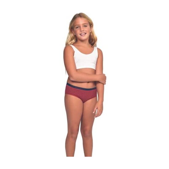 PACK 2 BRAGUITAS NIÑA CREMA / GRANATE ESTAMPADO image 0
