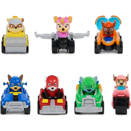 BLISTER 7 VEHICULOS MIGHTY MOVIE PATRULLA CANINA PAW PATROL image 0