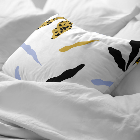 FUNDA DE ALMOHADA 100% ALGODÓN MODELO DARLISTON BLUE DE 50X80CM. image 1