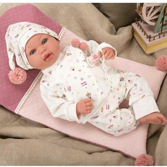 MUÑECA MIES 45 CM. ROSA C/MANTA image 0