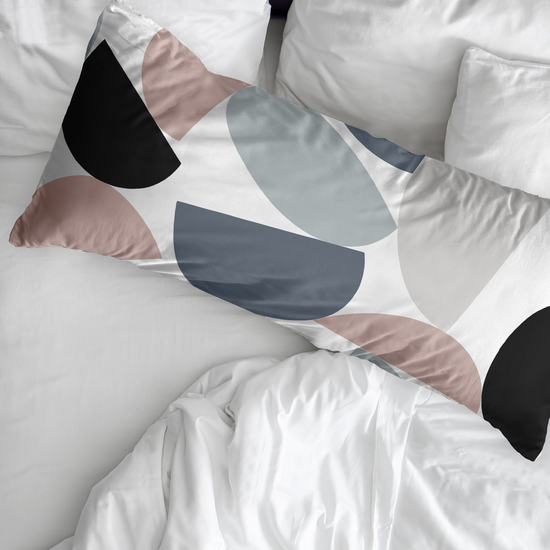 FUNDA DE ALMOHADA 100% ALGODÓN MODELO HAYES GRIS DE 105 CM image 1