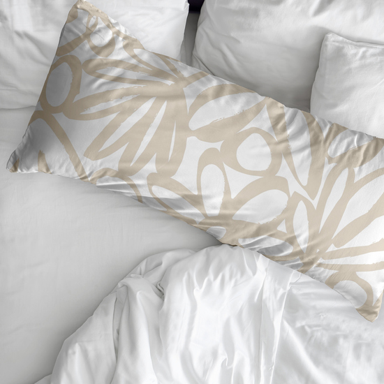 FUNDA DE ALMOHADA 100% ALGODÓN MODELO LUCEA BEIG DE 105 CM image 1