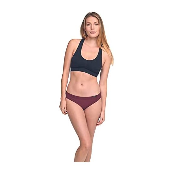 PACK 2 BIKINIS ENCAJE CINTURA NEGRO - GRANATE image 0