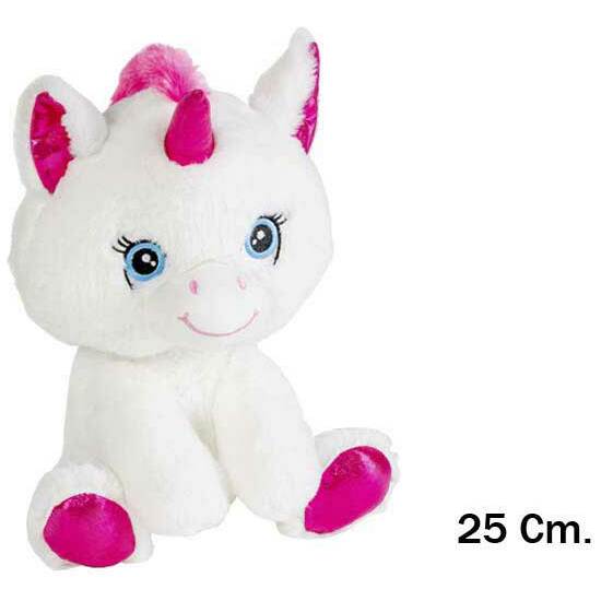 PELUCHE UNICORNIO SENTADO 25 CM. image 0