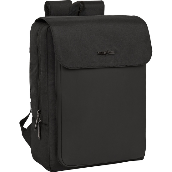 MOCHILA CON SOLAPA PORTATIL 13,3+USB SAFTA BUSINESS "BLACK" image 0