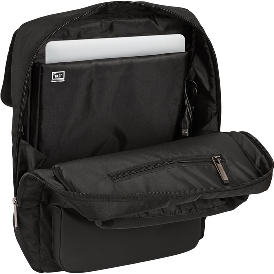 MOCHILA CON SOLAPA PORTATIL 13,3+USB SAFTA BUSINESS "BLACK" image 4