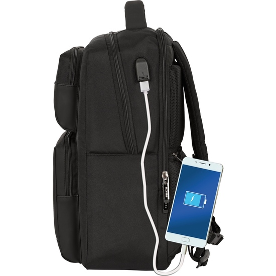 MOCHILA 2 BOLSILLOS PORTATIL 15,6+USB SAFTA BUSINESS "BLACK" image 2