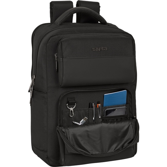 MOCHILA 2 BOLSILLOS PORTATIL 15,6+USB SAFTA BUSINESS "BLACK" image 4