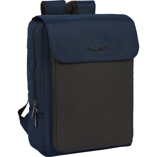 MOCHILA CON SOLAPA PORTATIL 13,3+USB SAFTA BUSINESS "DARK BLUE" image 0