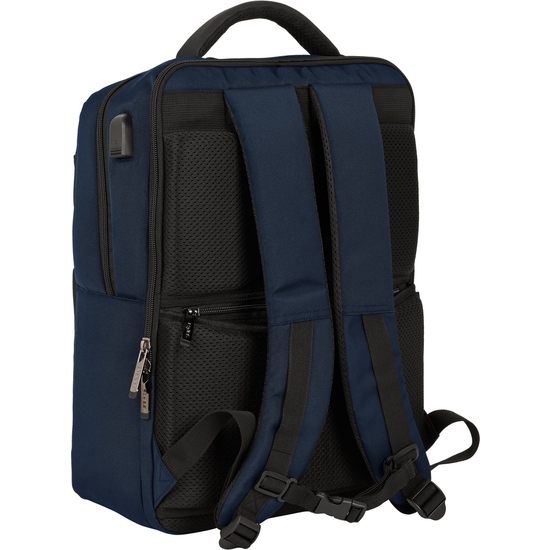 MOCHILA 2 BOLSILLOS PORTATIL 15,6+USB SAFTA BUSINESS "DARK BLUE" image 1