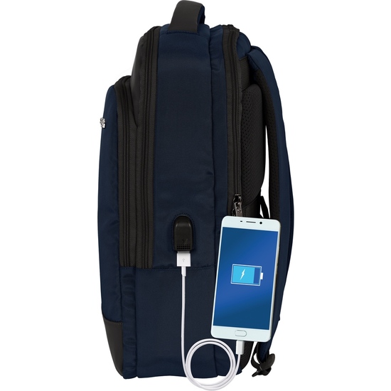 MOCHILA PORTATIL 15,6"+TABLET+USB SAFTA SAFTA BUSINESS "DARK BLUE" image 2