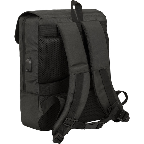 MOCHILA CON SOLAPA PORTATIL 13,3+USB SAFTA BUSINESS "GREY" image 1