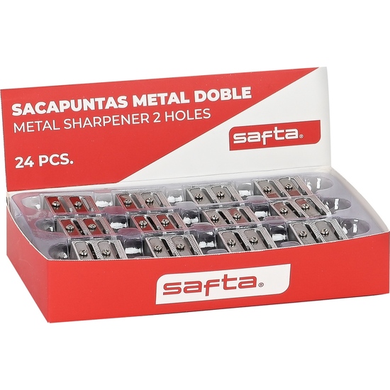 EXPOSITOR 24 PCS. SACAPUNTAS METAL DOBLE SAFTA image 0