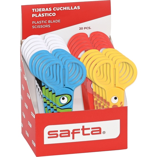 EXP. 20 PCS. TIJERA INFANTIL PLASTICO SAFTA image 0