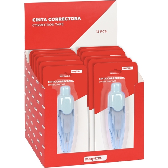 EXP. 12 PCS. CINTA CORRECTORA RETRACTIL SAFTA image 0