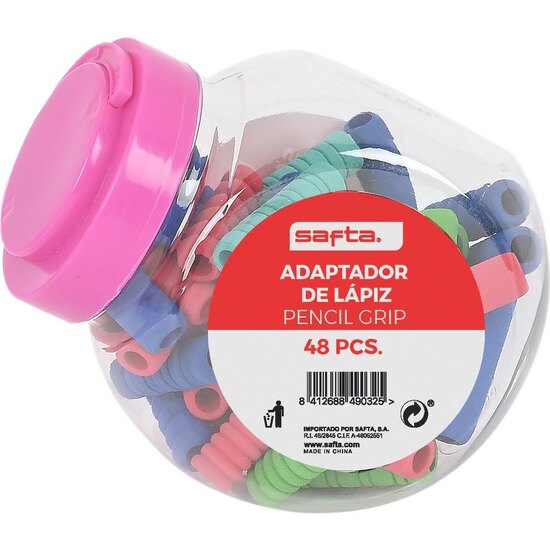 BOTE 48 PCS. ADAPTADOR DE LAPIZ SURTIDO SAFTA image 0