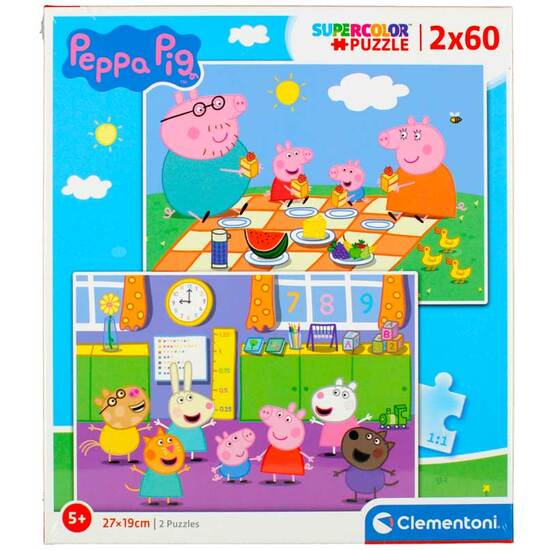 PUZZLE 2X60 PZAS. PEPPA PIG image 0