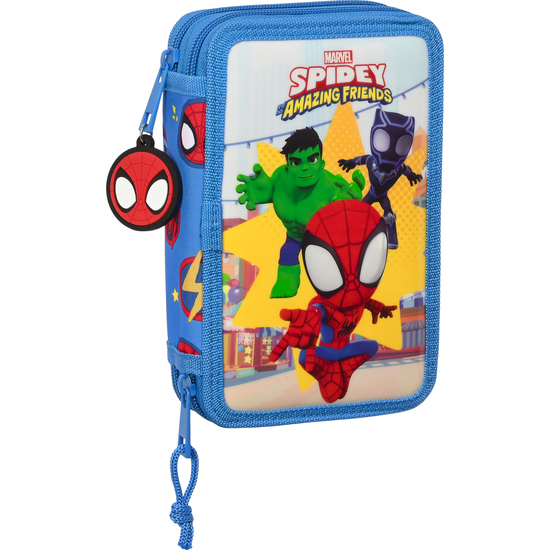 PLUMIER DOBLE PQÑO 28 PCS SPIDEY "TEAM UP" image 0