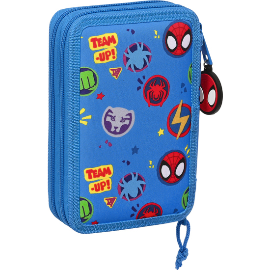 PLUMIER DOBLE PQÑO 28 PCS SPIDEY "TEAM UP" image 1