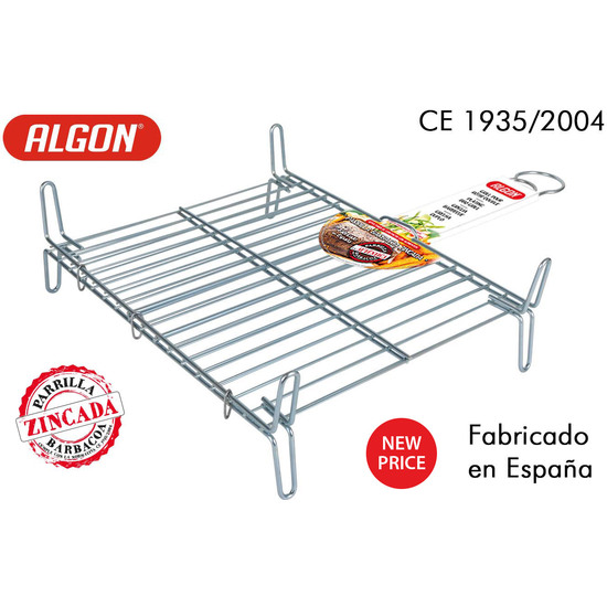 PLATING BBQ GRILL DOBLE ZINC 35X40CM image 0