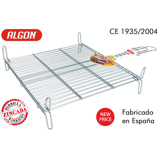 PLATING BBQ GRILL DOBLE ZINC 45X50 CM image 0