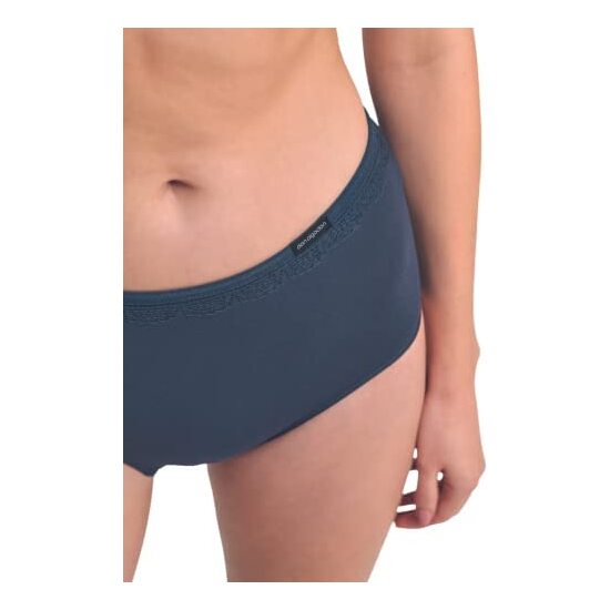 PACK 2 BRAGAS ENCAJE CINTURA BLANCO - AZUL ÍNDIGO image 2
