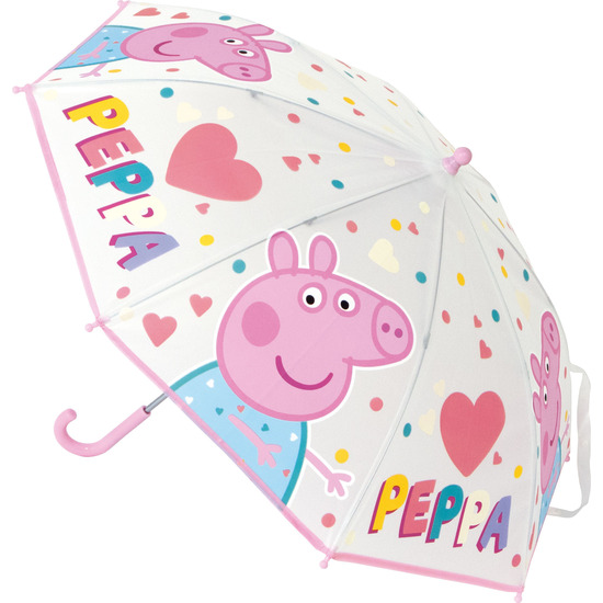 PARAGUAS MANUAL 46 CM PEPPA PIG "HAVING FUN" image 0