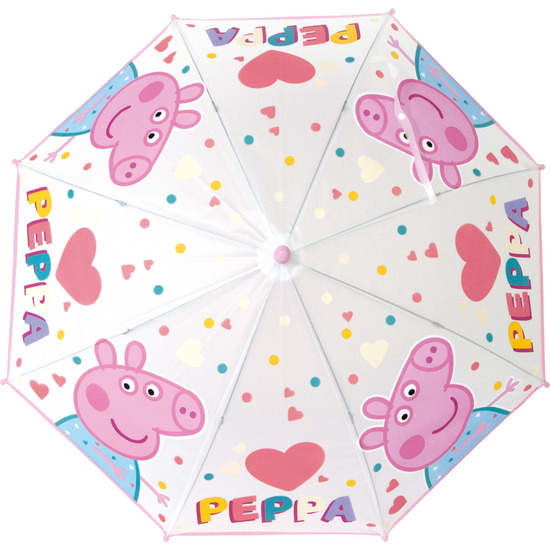 PARAGUAS MANUAL 46 CM PEPPA PIG "HAVING FUN" image 1