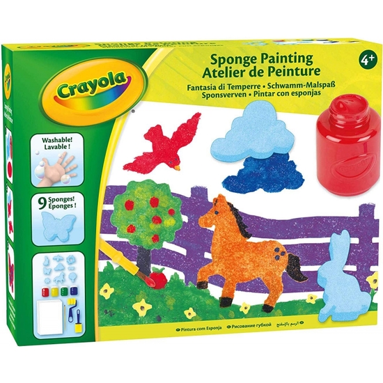 CRAYOLA SET TÉMPERAS Y ESPONJAS image 0