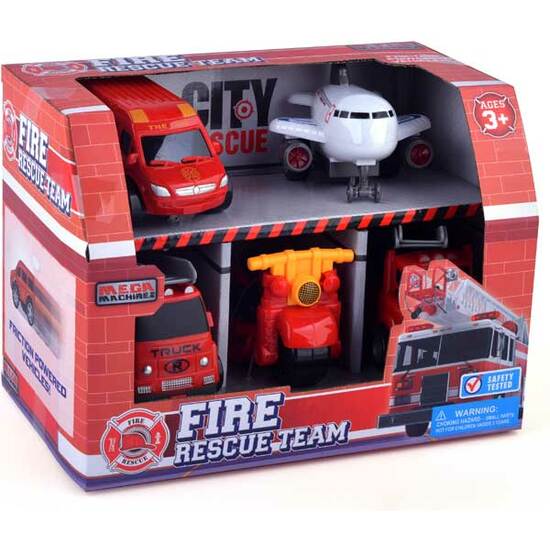 SET EQUIPO BOMBEROS 5 VEHICULOS image 0